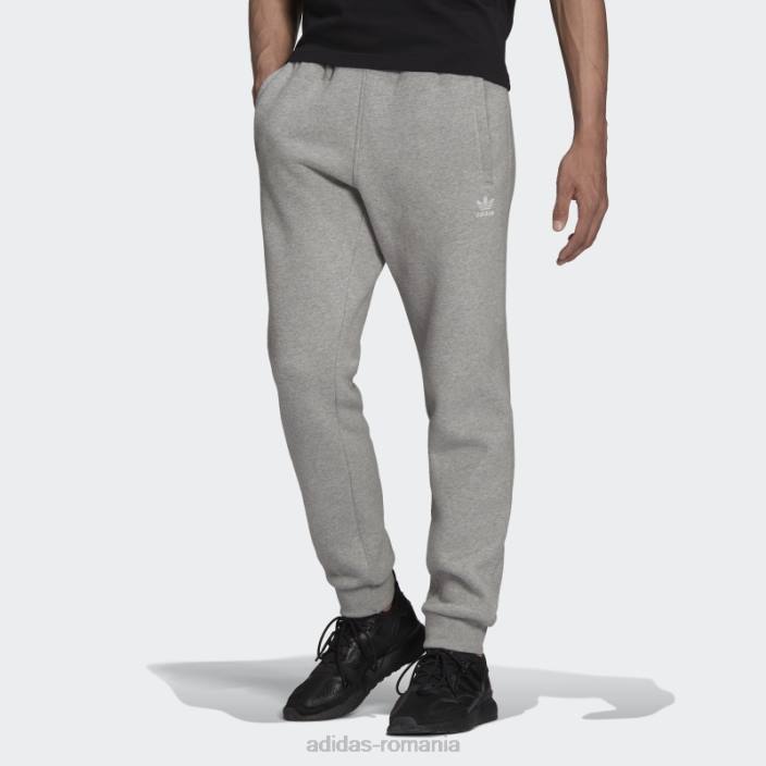 Adidas pantaloni trefoil adicolor essentials gri mediu bărbați gri mediu 2JBN1520