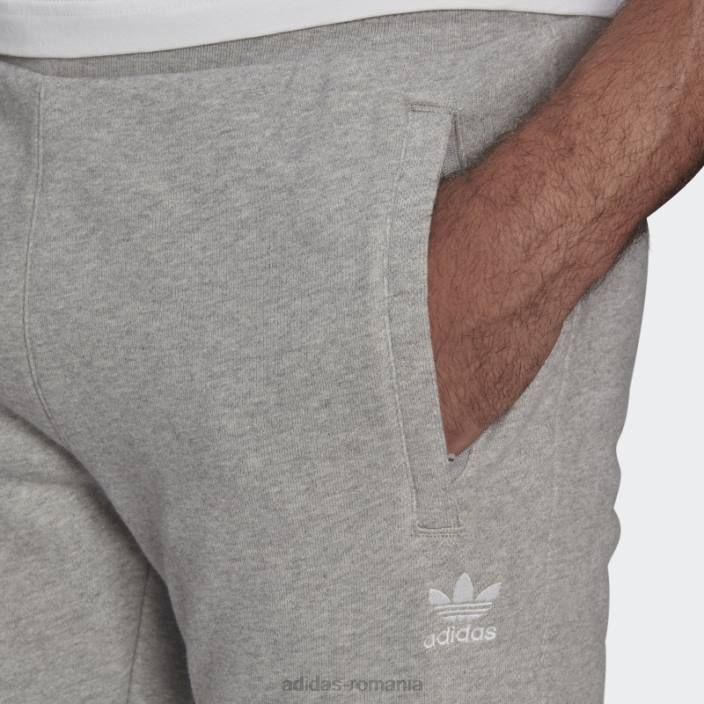Adidas pantaloni trefoil adicolor essentials gri mediu bărbați gri mediu 2JBN1582