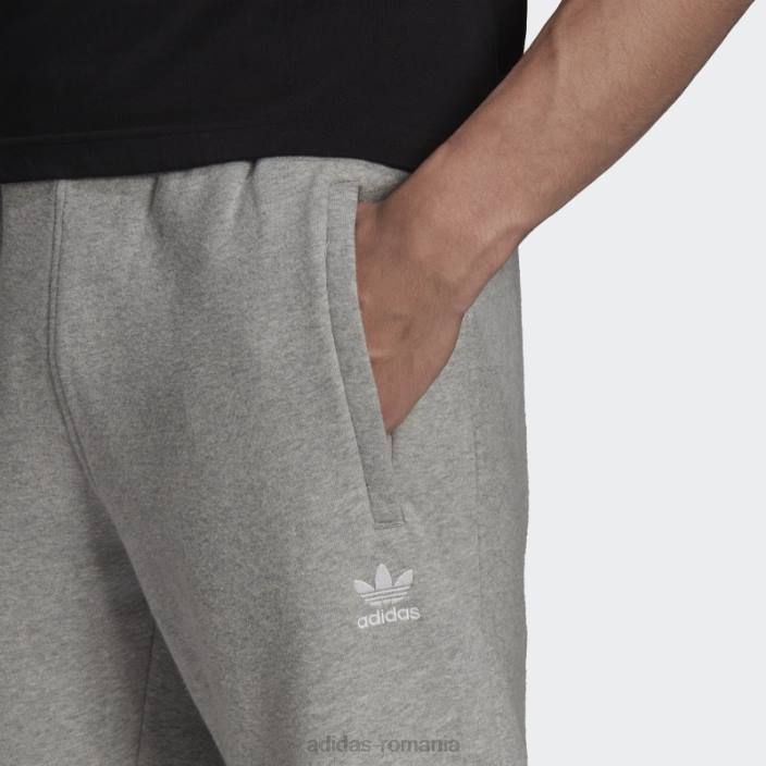 Adidas pantaloni trefoil adicolor essentials gri mediu bărbați gri mediu 2JBN5497