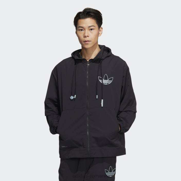Adidas parca de vant adicolor neagra bărbați gri inchis 2JBN1523