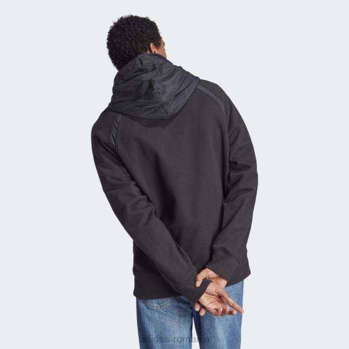 Adidas premium essentials crinkle nylon hanorac negru bărbați negru 2JBN5162