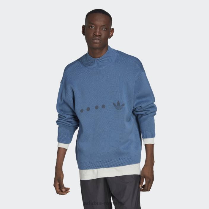 Adidas pulover tricotat reclaim alterat albastru bărbați albastru alterat 2JBN7171