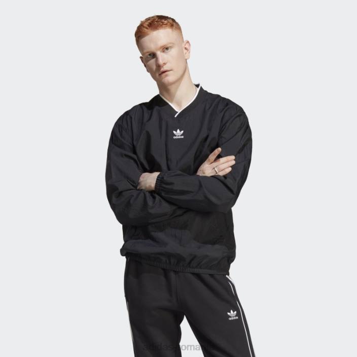 Adidas rekive țesut top cu mânecă lungă negru fashion bărbați alb negru 2JBN5702