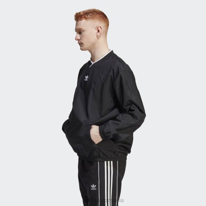 Adidas rekive țesut top cu mânecă lungă negru fashion bărbați alb negru 2JBN5702