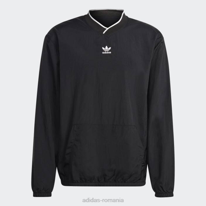 Adidas rekive țesut top cu mânecă lungă negru fashion bărbați alb negru 2JBN5702