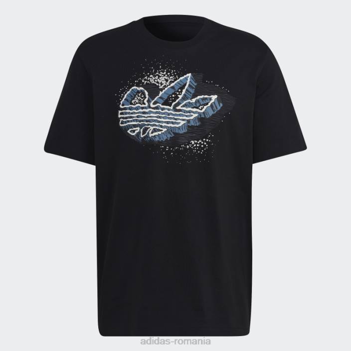 Adidas rekive speed trefoil tricou grafic fashion negru bărbați negru 2JBN15029