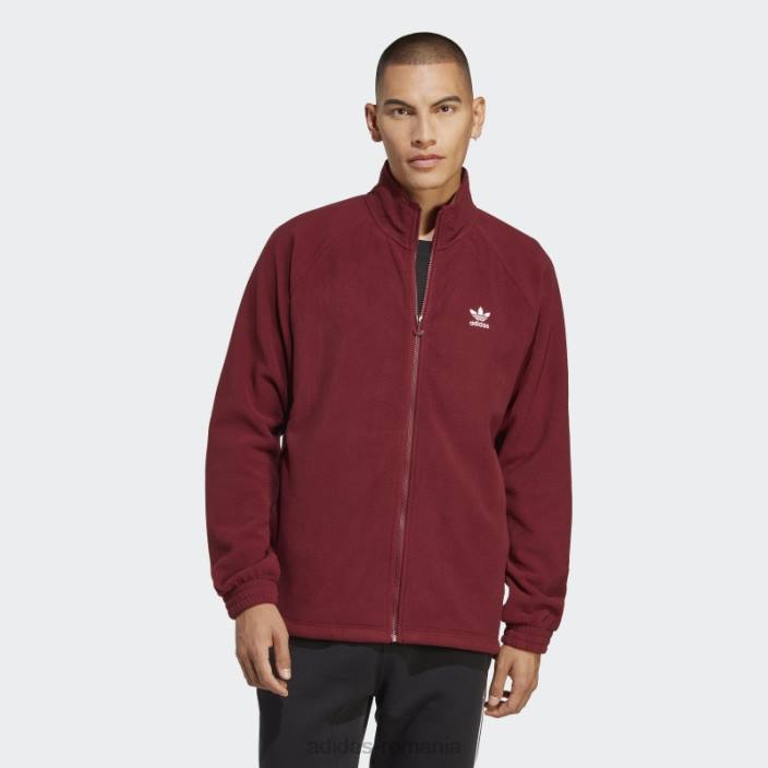 Adidas roșu adicolor classics trefoil teddy fleece jachetă bărbați roșu 2JBN5356
