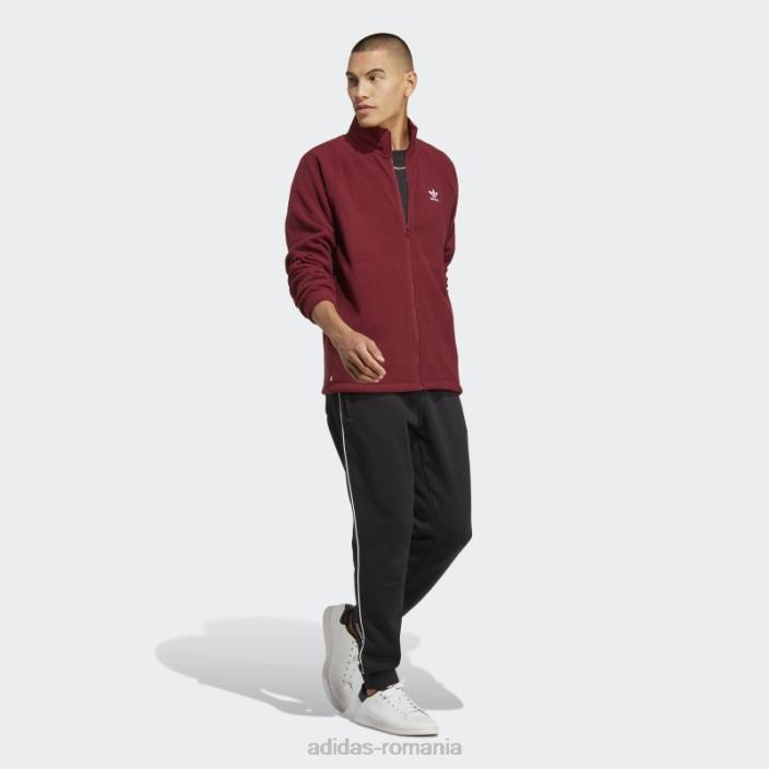 Adidas roșu adicolor classics trefoil teddy fleece jachetă bărbați roșu 2JBN5356