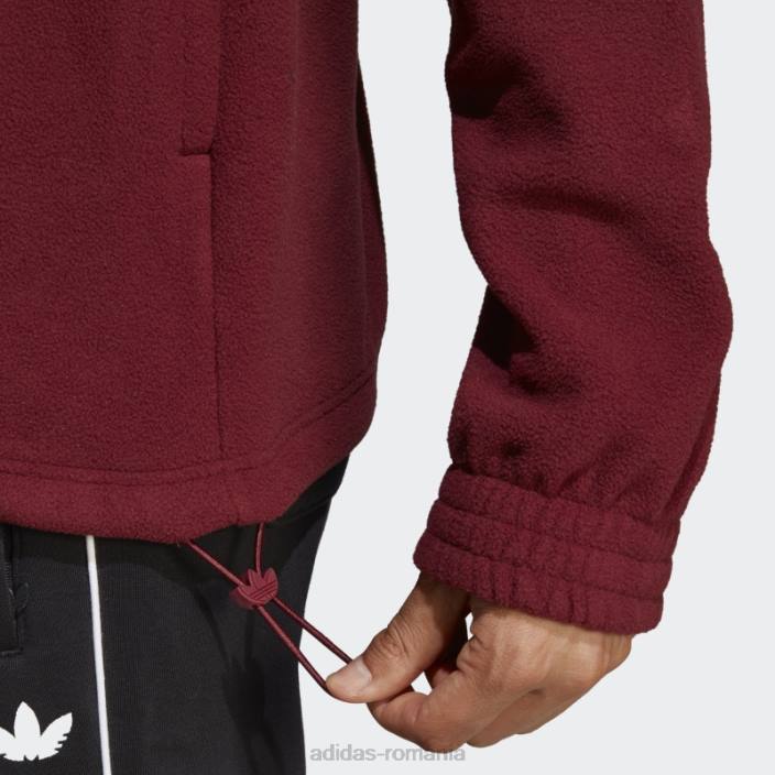 Adidas roșu adicolor classics trefoil teddy fleece jachetă bărbați roșu 2JBN5356