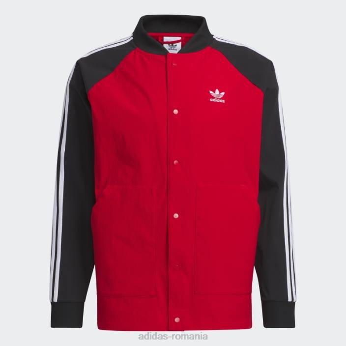 Adidas sacou țesut stacojiu bărbați stacojiu/negru 2JBN5264