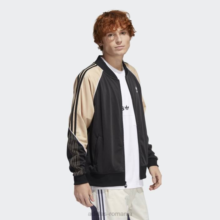 Adidas tricot sst track top negru adidas bărbați negru/bej/alb 2JBN14814