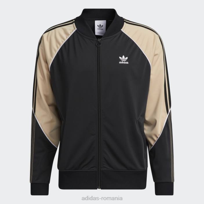 Adidas tricot sst track top negru adidas bărbați negru/bej/alb 2JBN14814