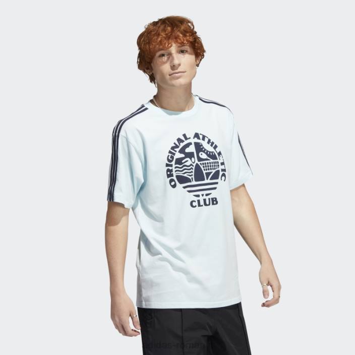 Adidas tricou 3 dungi original athletic club albastru bărbați cerneală albastră 2JBN14917