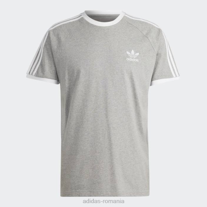 Adidas tricou adicolor classics cu 3 dungi gri mediu bărbați gri mediu 2JBN13106
