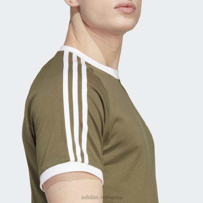 Adidas tricou adicolor classics cu 3 dungi olive bărbați măsline 2JBN14480