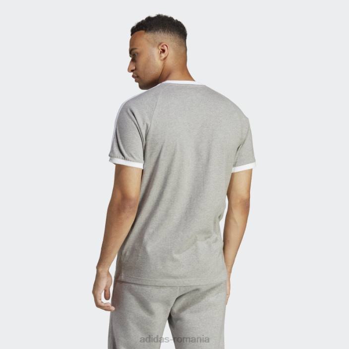 Adidas tricou adicolor classics gri mediu cu 3 dungi bărbați gri mediu 2JBN7492