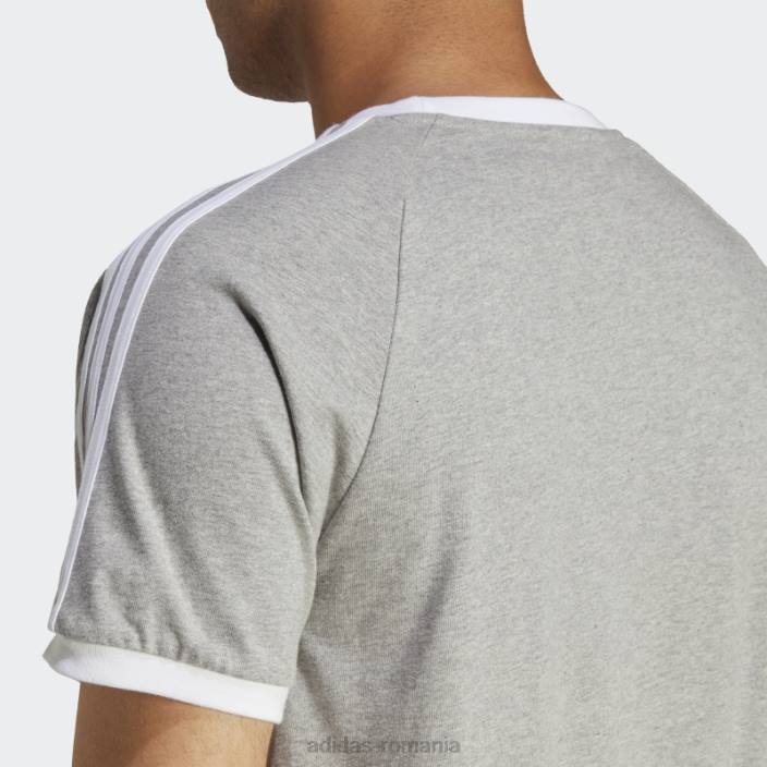 Adidas tricou adicolor classics gri mediu cu 3 dungi bărbați gri mediu 2JBN7492