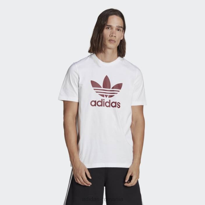 Adidas tricou adicolor classics trefoil roșu bărbați alb roșu 2JBN6187