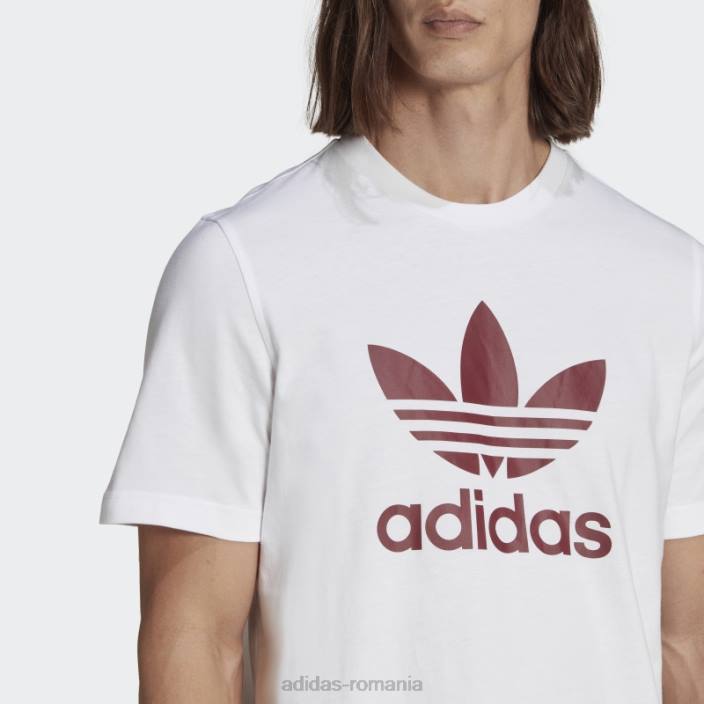 Adidas tricou adicolor classics trefoil roșu bărbați alb roșu 2JBN6187