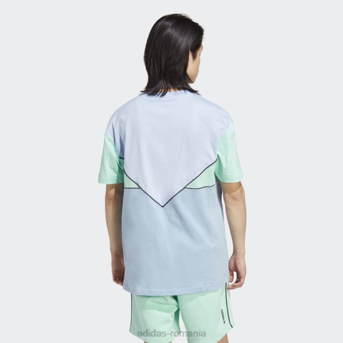 Adidas tricou adicolor sezonier albastru zori bărbați albastru zori/cer ambiental/verde 2JBN14468