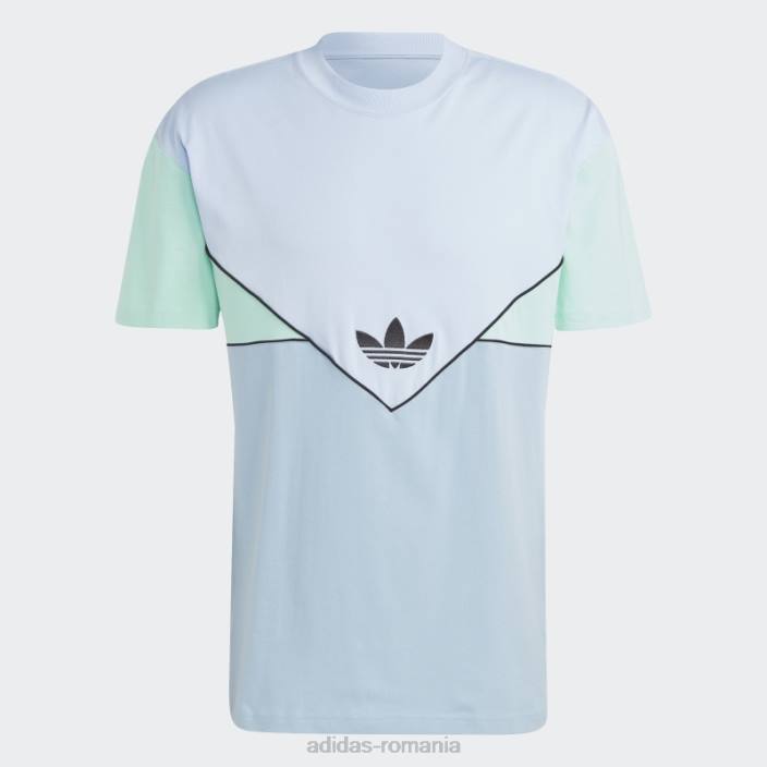 Adidas tricou adicolor sezonier albastru zori bărbați albastru zori/cer ambiental/verde 2JBN14468