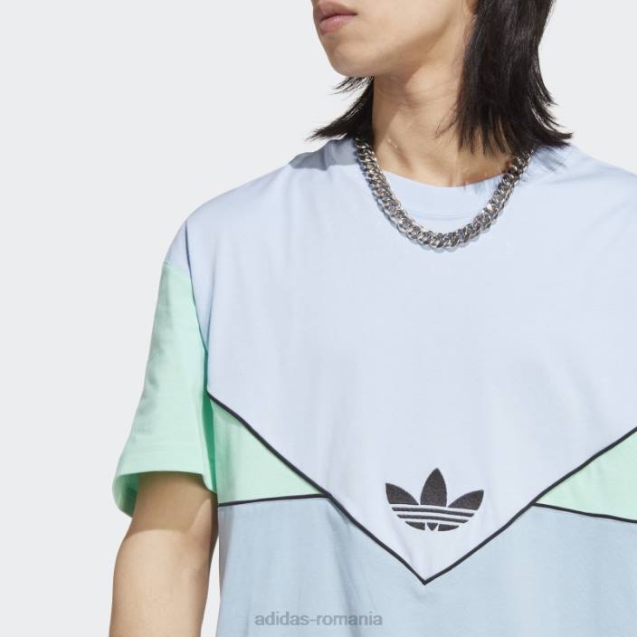 Adidas tricou adicolor sezonier albastru zori bărbați albastru zori/cer ambiental/verde 2JBN14468