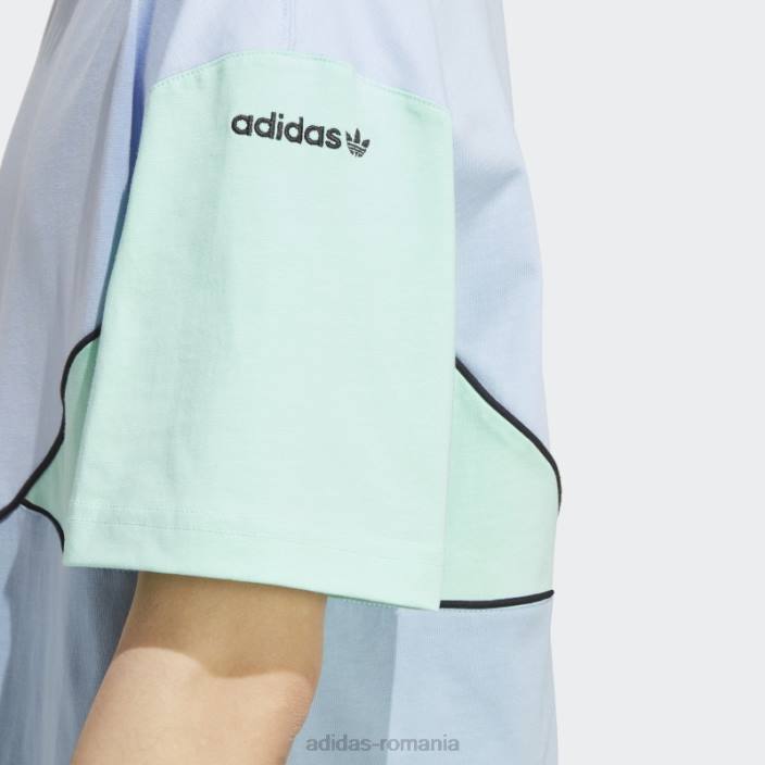Adidas tricou adicolor sezonier albastru zori bărbați albastru zori/cer ambiental/verde 2JBN14468
