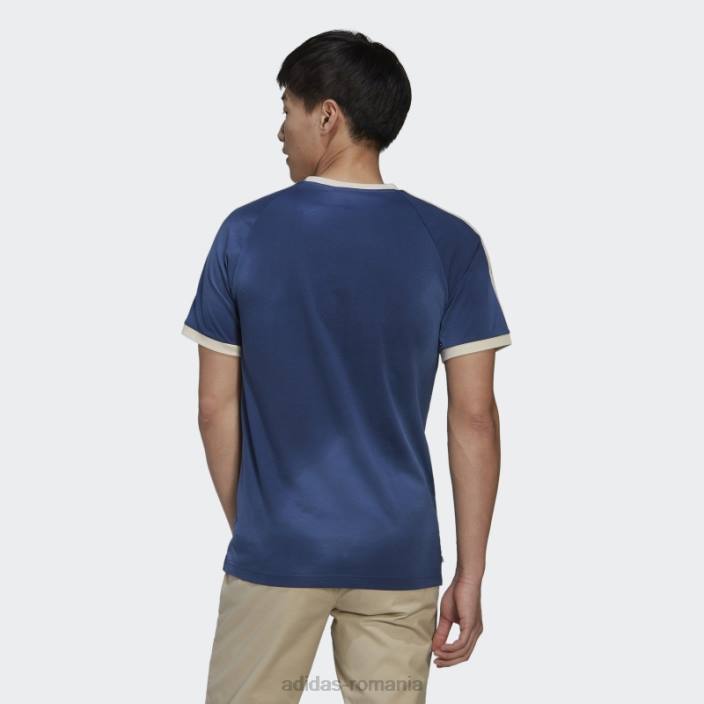 Adidas tricou adidas cu grafica mellow ride club cu 3 dungi bărbați bleumarin/alb 2JBN7371