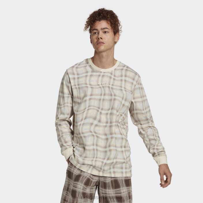 Adidas tricou adidas cu mânecă lungă cu imprimeu alb bărbați alb 2JBN7215