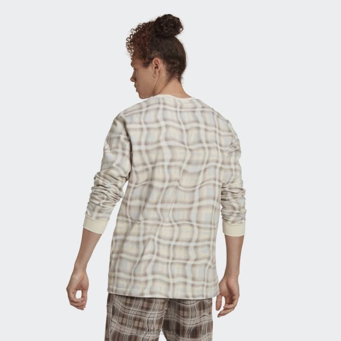 Adidas tricou adidas cu mânecă lungă cu imprimeu alb bărbați alb 2JBN7215