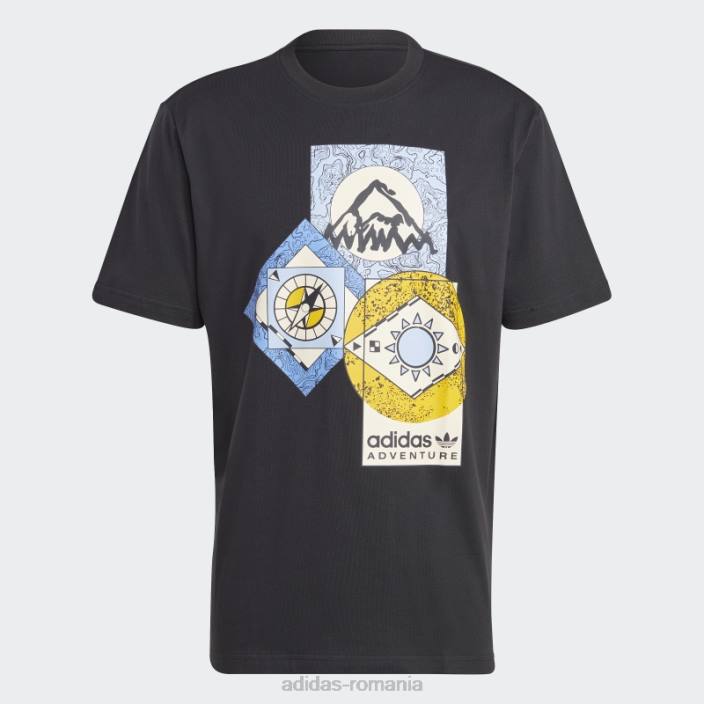 Adidas tricou adventure fc negru fierbinte bărbați negru 2JBN5037