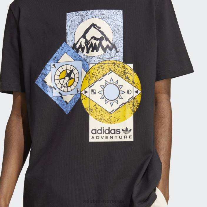 Adidas tricou adventure fc negru fierbinte bărbați negru 2JBN5037