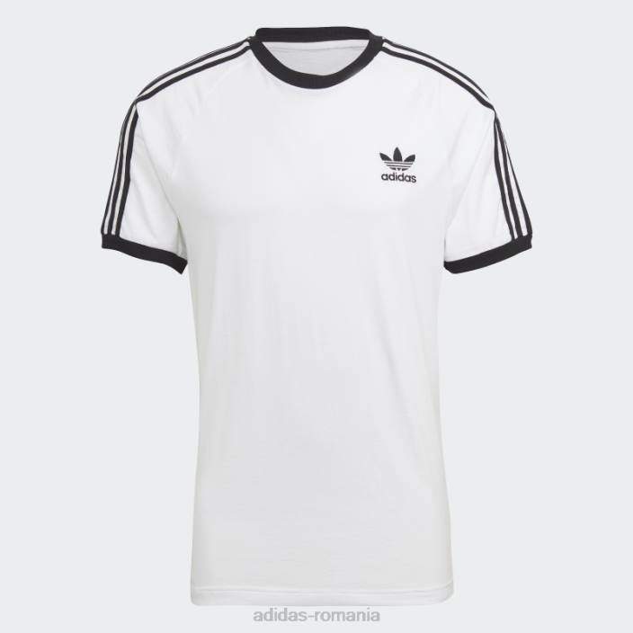 Adidas tricou alb adicolor classics cu 3 dungi bărbați alb 2JBN1318