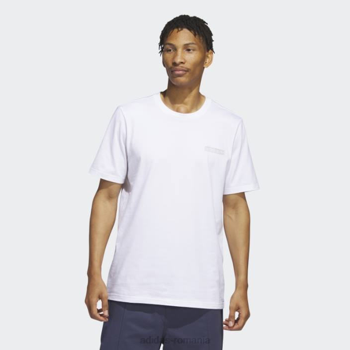 Adidas tricou alb cerc 4.0 bărbați alb/gri 2JBN5986