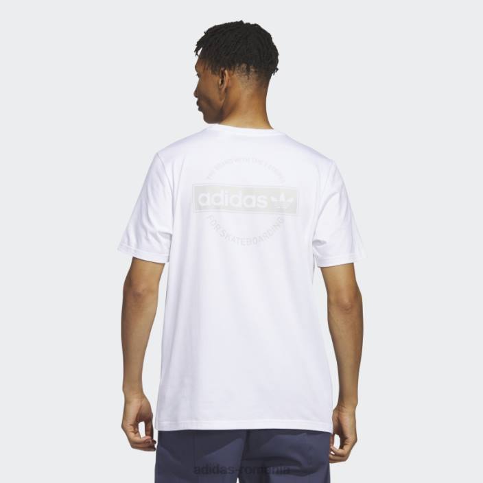 Adidas tricou alb cerc 4.0 bărbați alb/gri 2JBN5986