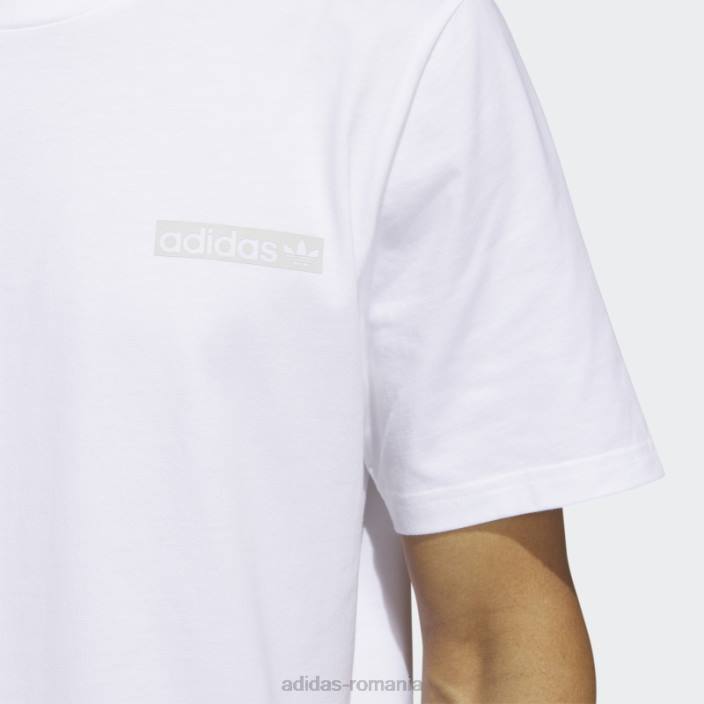 Adidas tricou alb cerc 4.0 bărbați alb/gri 2JBN5986
