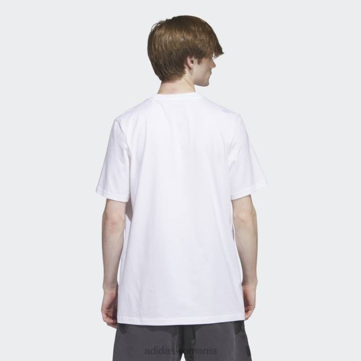 Adidas tricou alb cu grafic shmoofoil bărbați alb/multicolor 2JBN14465