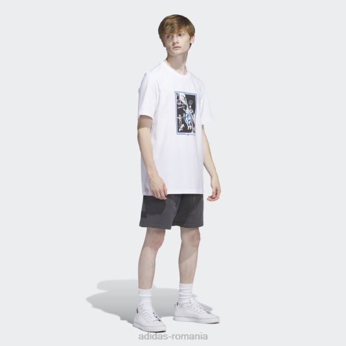 Adidas tricou alb cu grafic shmoofoil bărbați alb/multicolor 2JBN14465