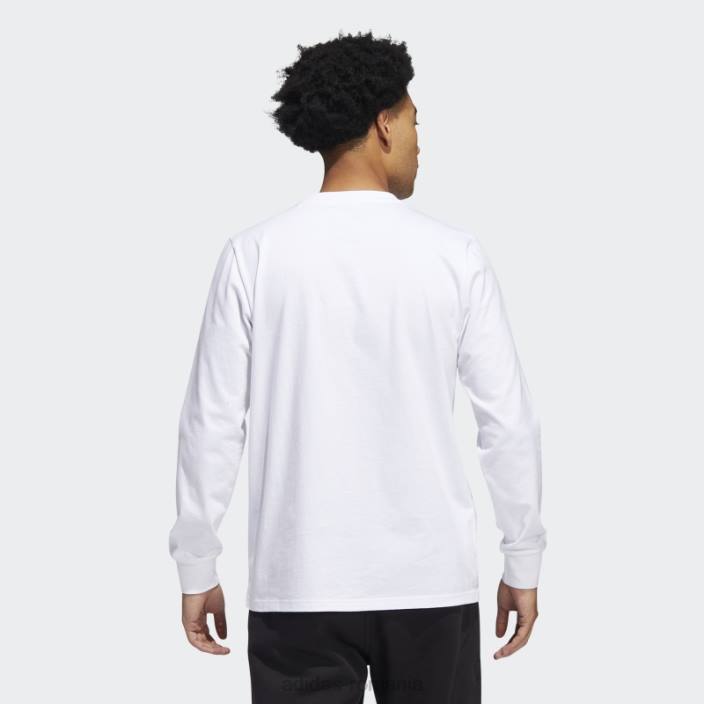Adidas tricou alb cu mânecă lungă shmoofoil adidas bărbați alb 2JBN7275
