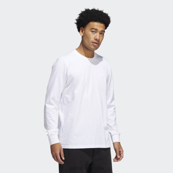 Adidas tricou alb cu mânecă lungă shmoofoil adidas bărbați alb 2JBN7275