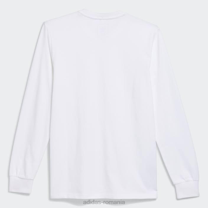Adidas tricou alb cu mânecă lungă shmoofoil adidas bărbați alb 2JBN7275