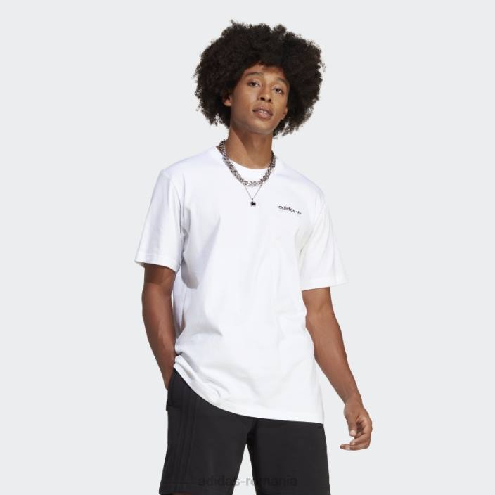 Adidas tricou alb de aventură cu spatele muntelui bărbați alb 2JBN15201