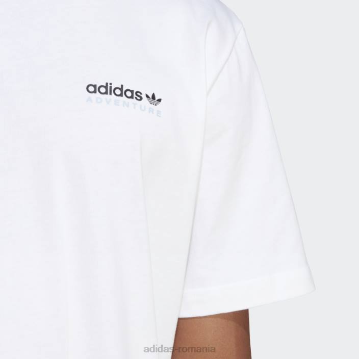 Adidas tricou alb de aventură cu spatele muntelui bărbați alb 2JBN15201