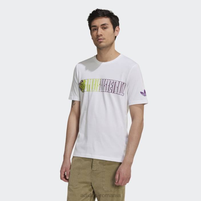 Adidas tricou alb fashion x paris baschet paris pour paris bărbați alb 2JBN15093