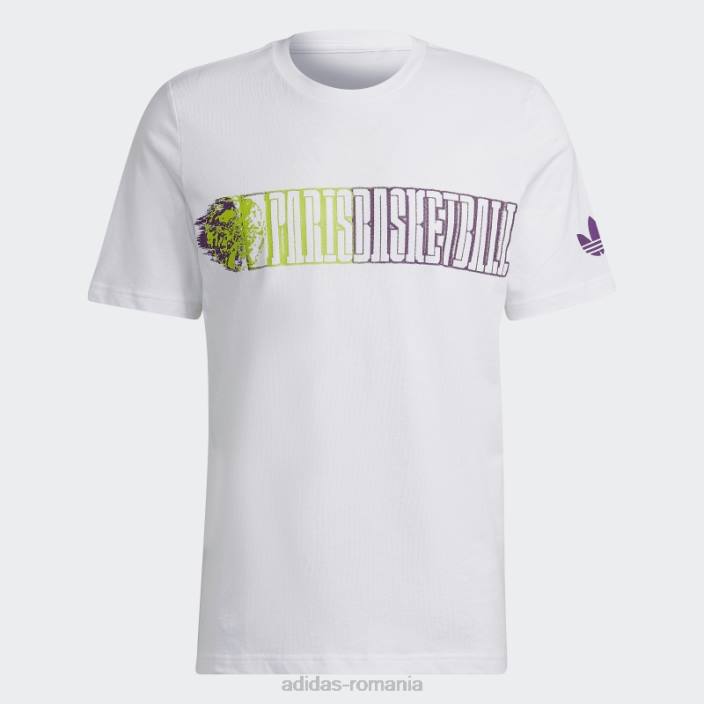 Adidas tricou alb fashion x paris baschet paris pour paris bărbați alb 2JBN15093