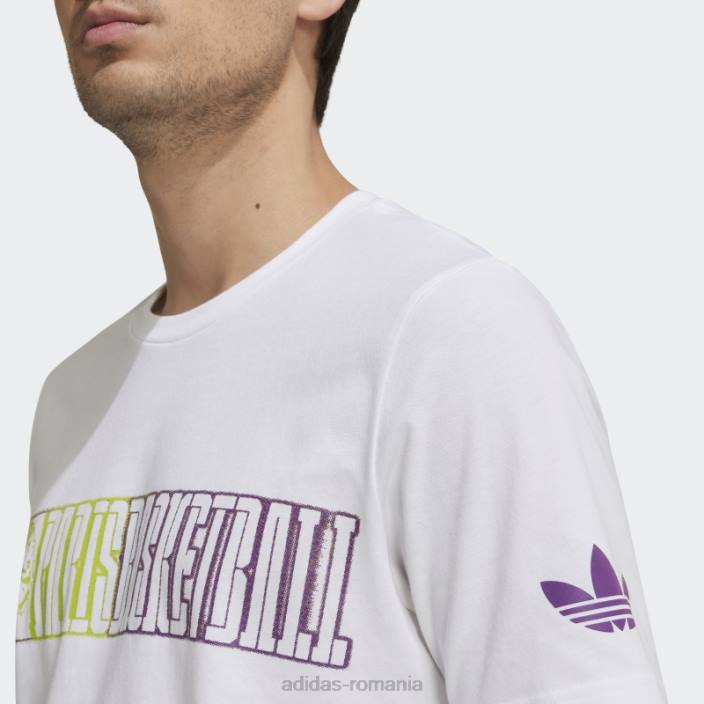 Adidas tricou alb fashion x paris baschet paris pour paris bărbați alb 2JBN15093