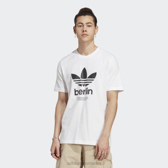 Adidas tricou alb icone berlin city originals adidas bărbați alb 2JBN13599