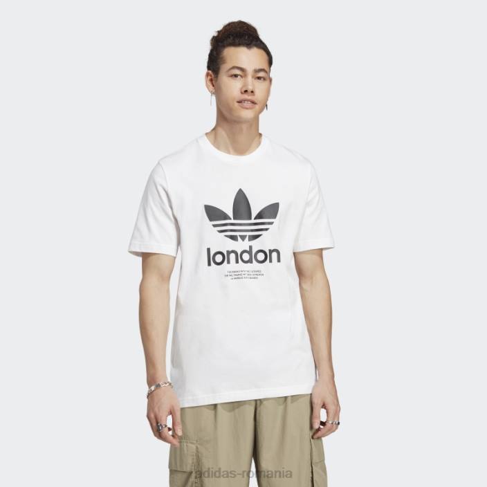 Adidas tricou alb icone london city originals bărbați alb 2JBN13252