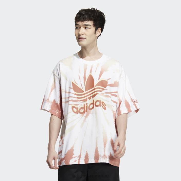 Adidas tricou alb în aer liber adidas bărbați alb/pământ 2JBN1461