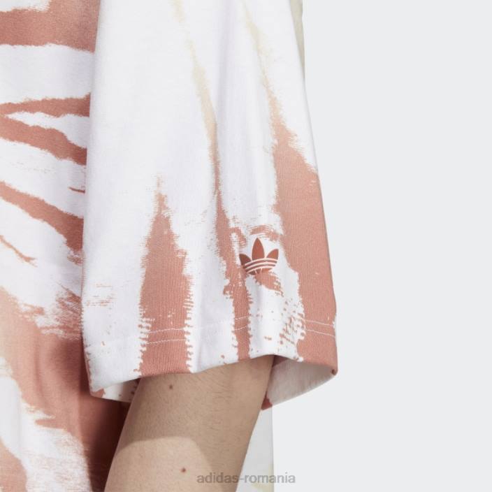 Adidas tricou alb în aer liber adidas bărbați alb/pământ 2JBN1461